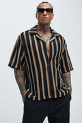 Peyton Textured Shirt - Black/combo