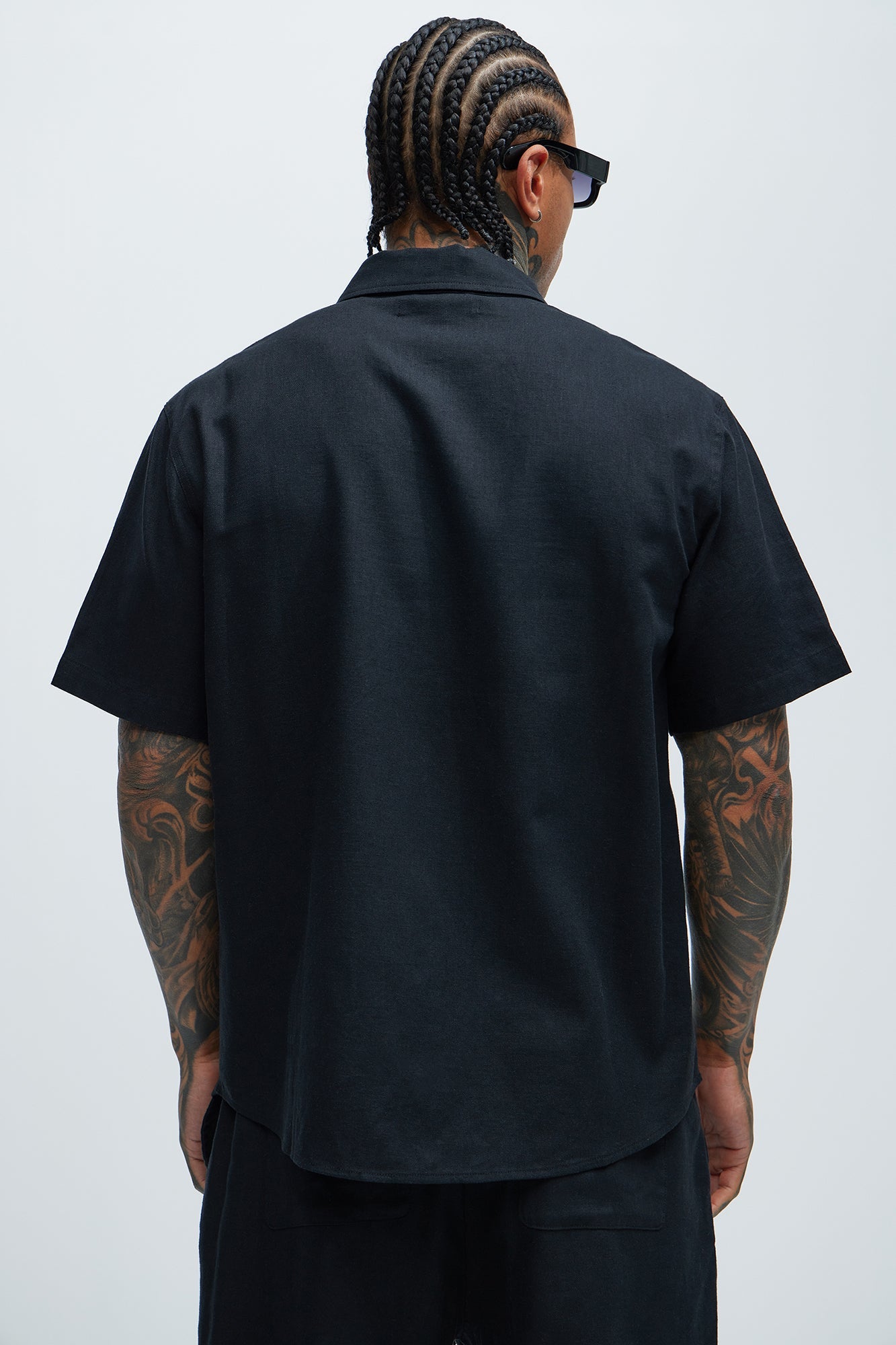 Bahamas Linen Classic Button Up Shirt - Black