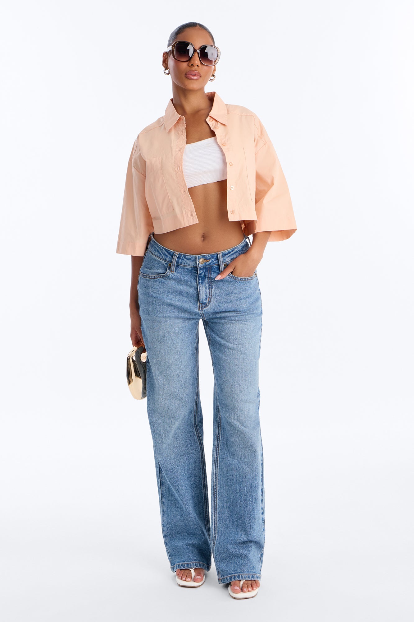 Busy Weekends Poplin Shirt - Peach