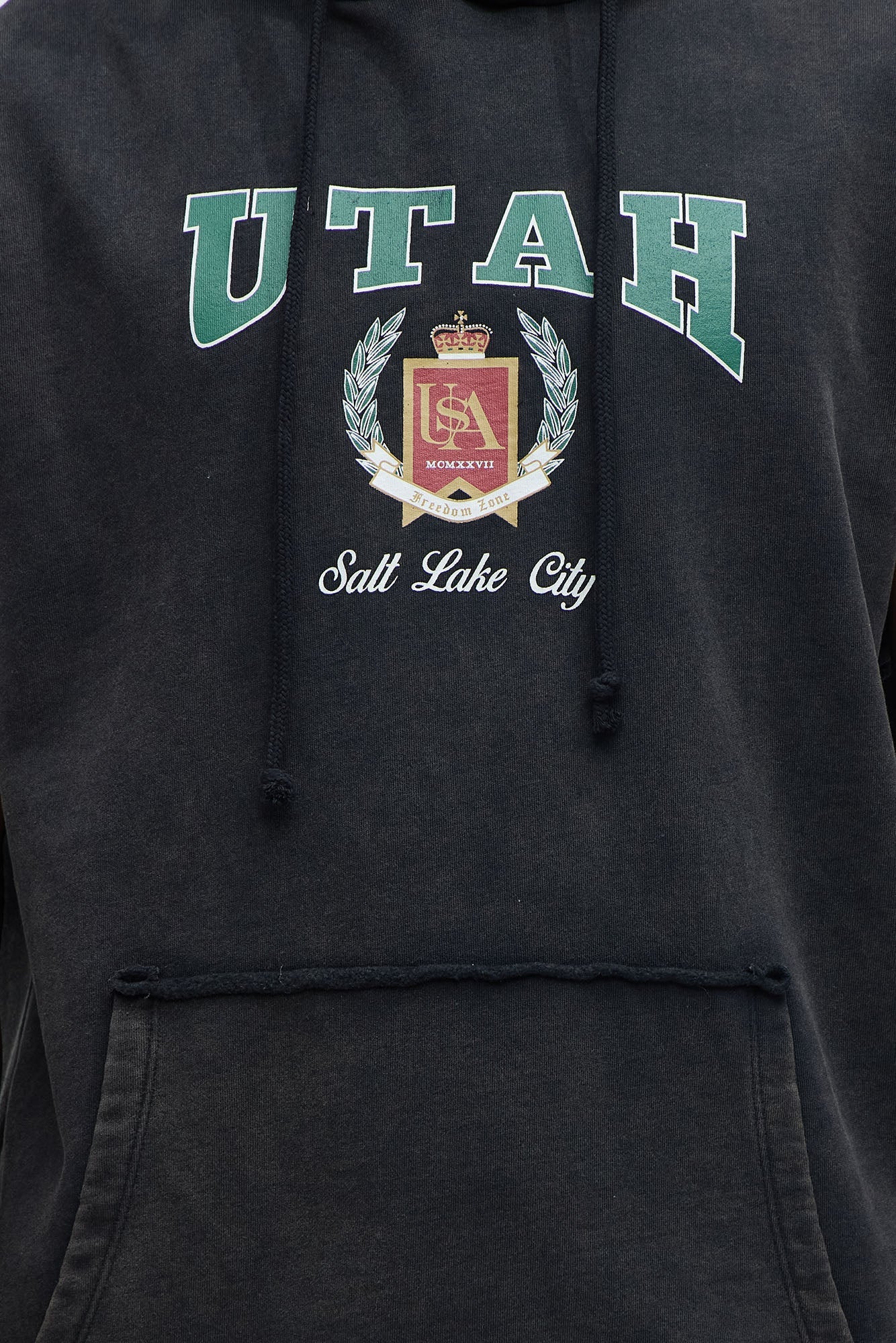 Utah Sleeveless Hoodie - Black