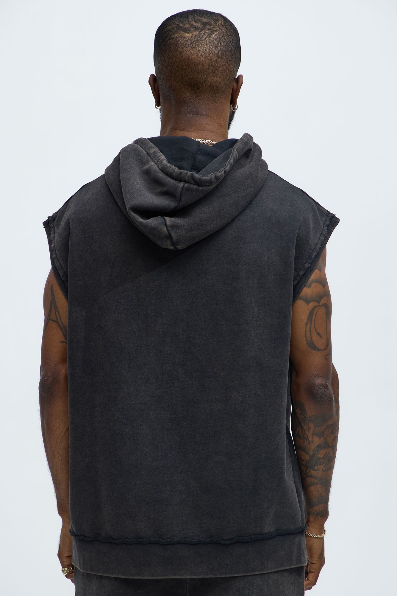 Utah Sleeveless Hoodie - Black