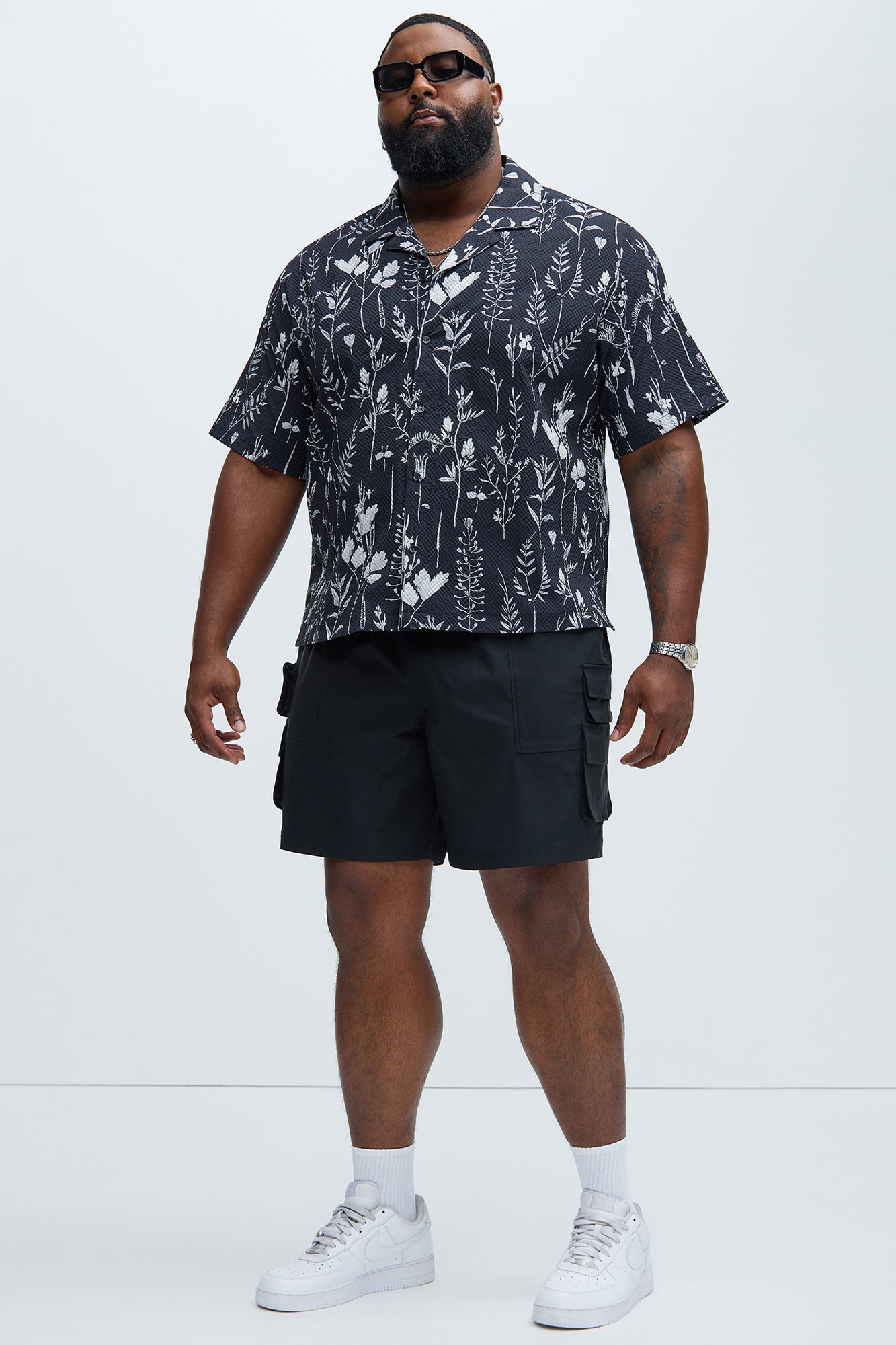 Catch Up Nylon Cargo Shorts - Black
