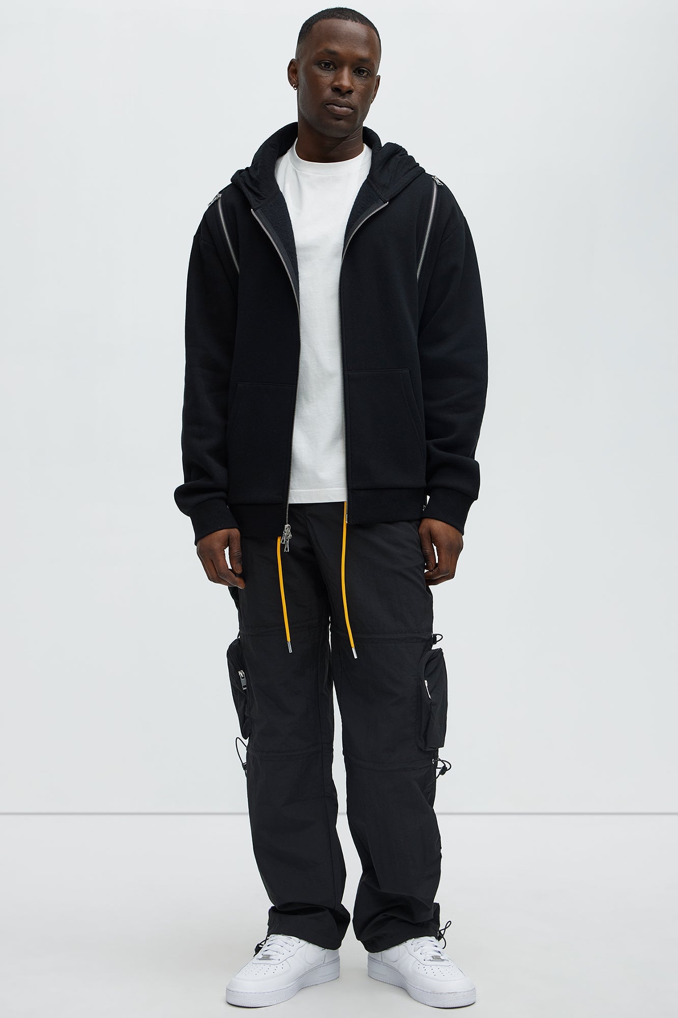 Act Like Homie Nylon Drawstring Cargo Pants - Black