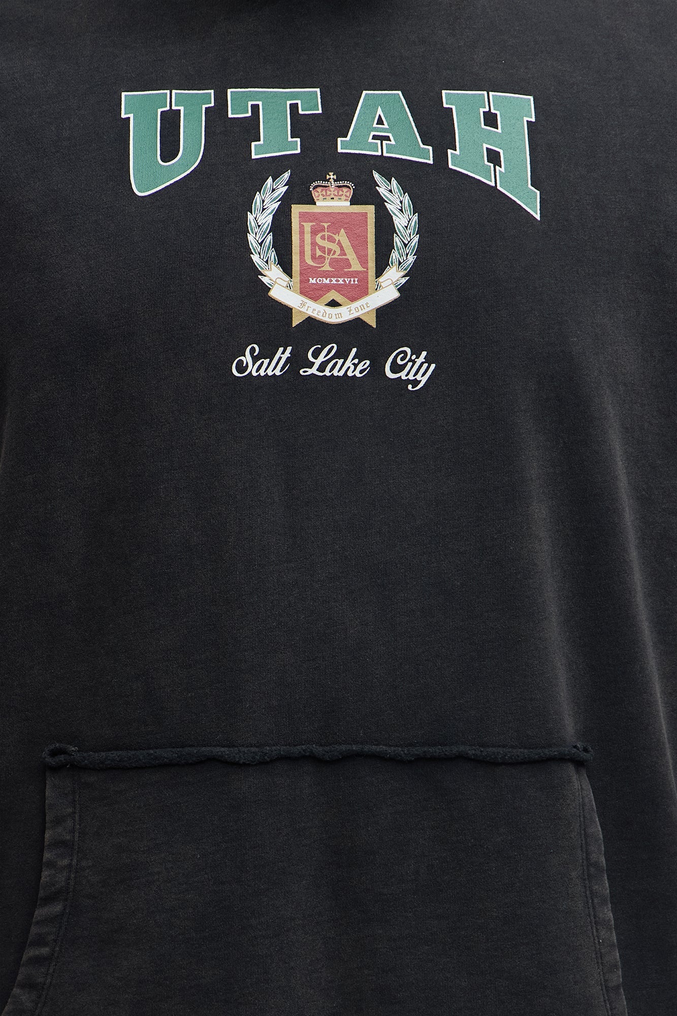 Utah Sleeveless Hoodie - Black