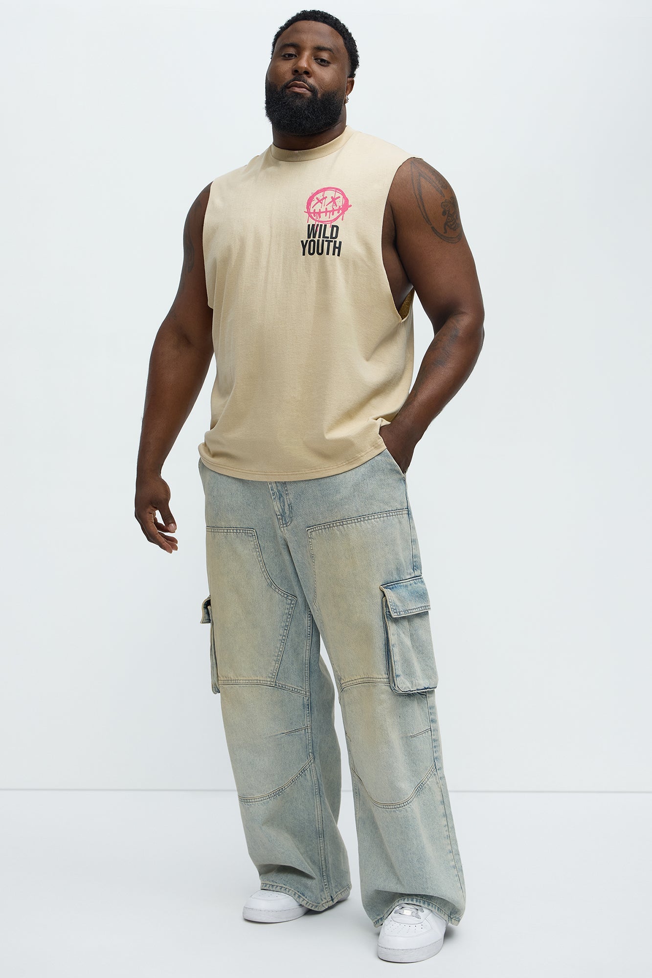 Wild Youth Muscle Tee - Sand