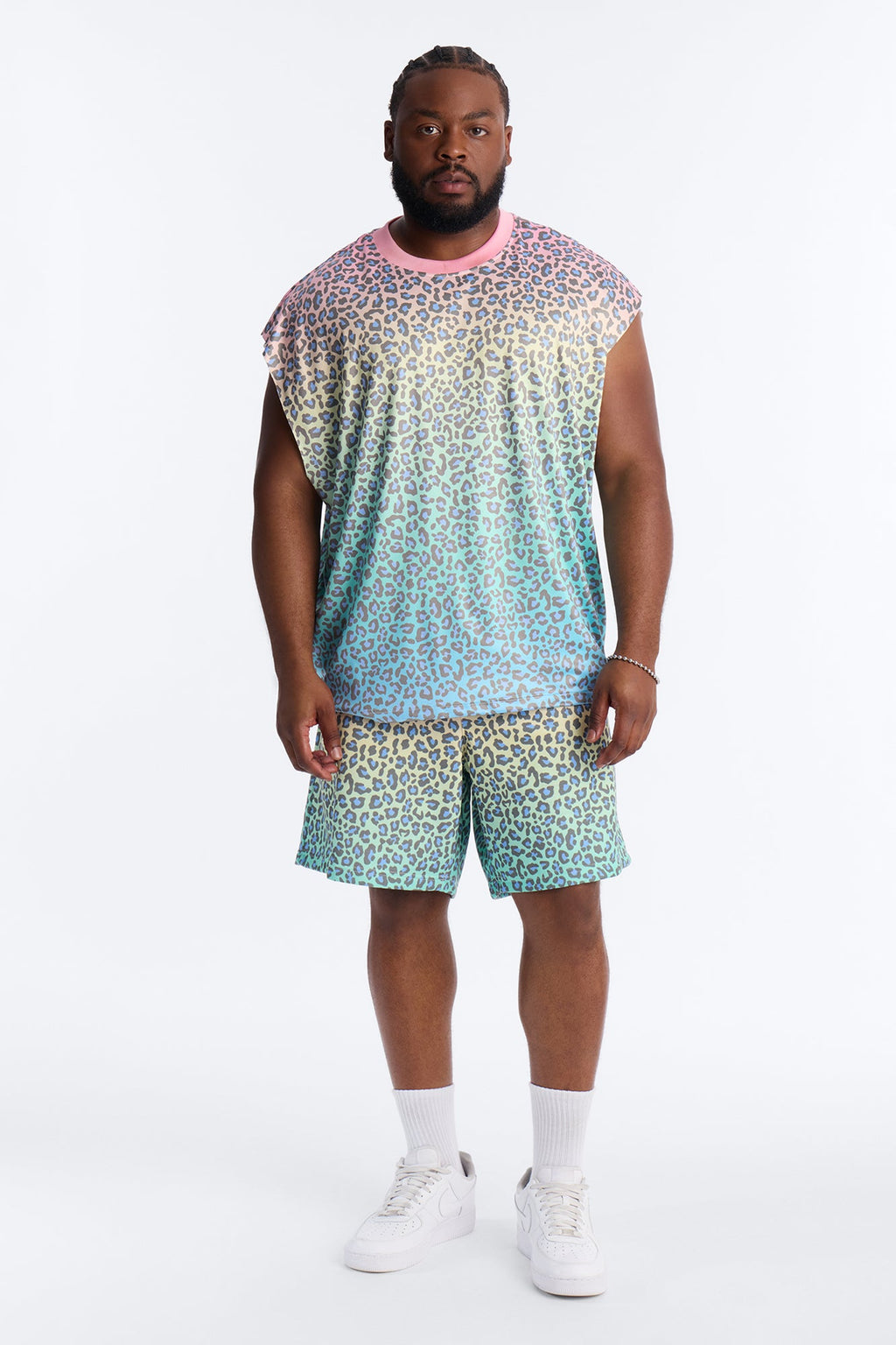 Electric Rave Leopard Relaxed Short - Multi Color