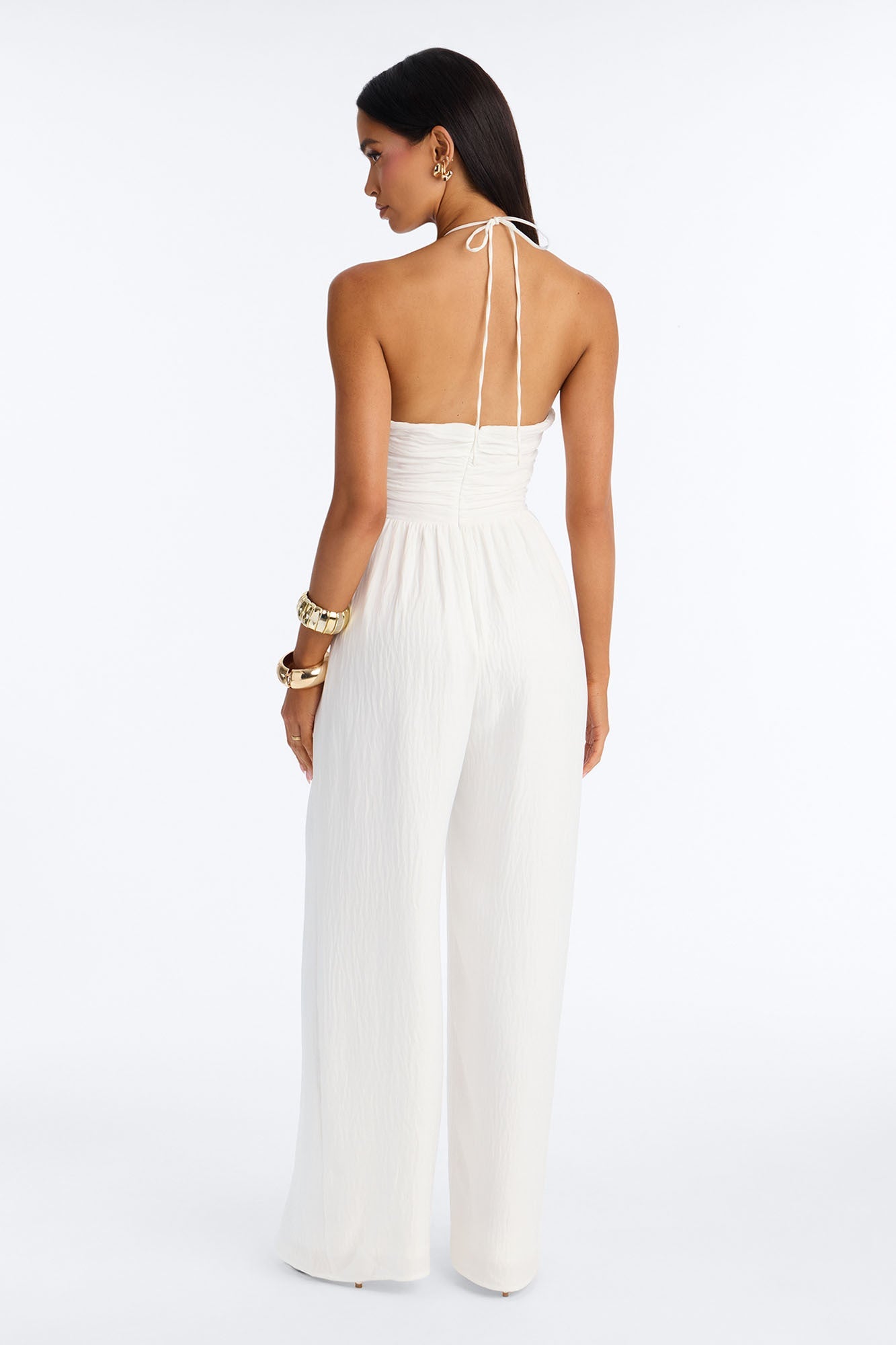 Grayson Strappy Wide Leg Jumpsuit - White