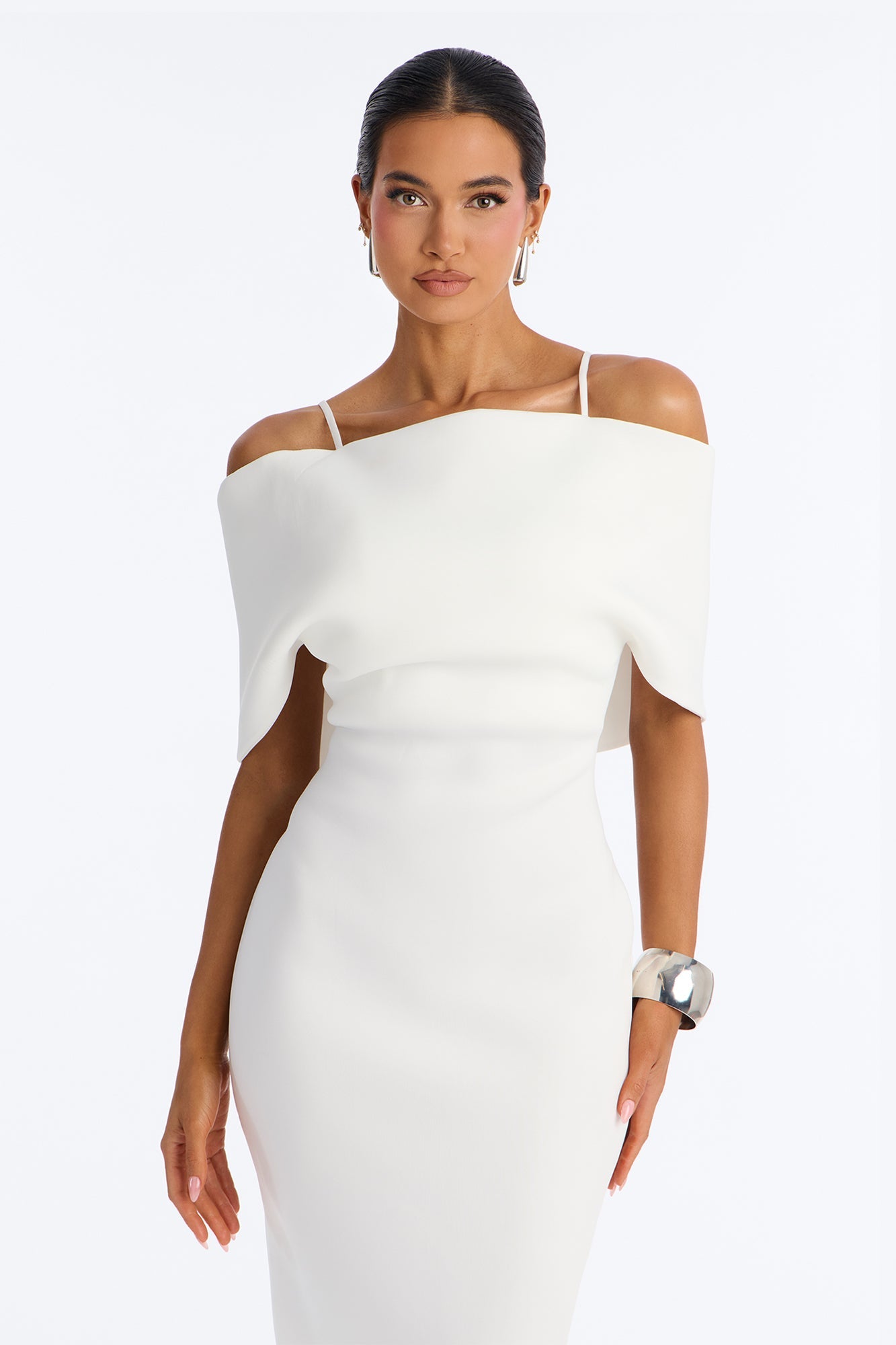 Last Call Scuba Maxi Dress - White