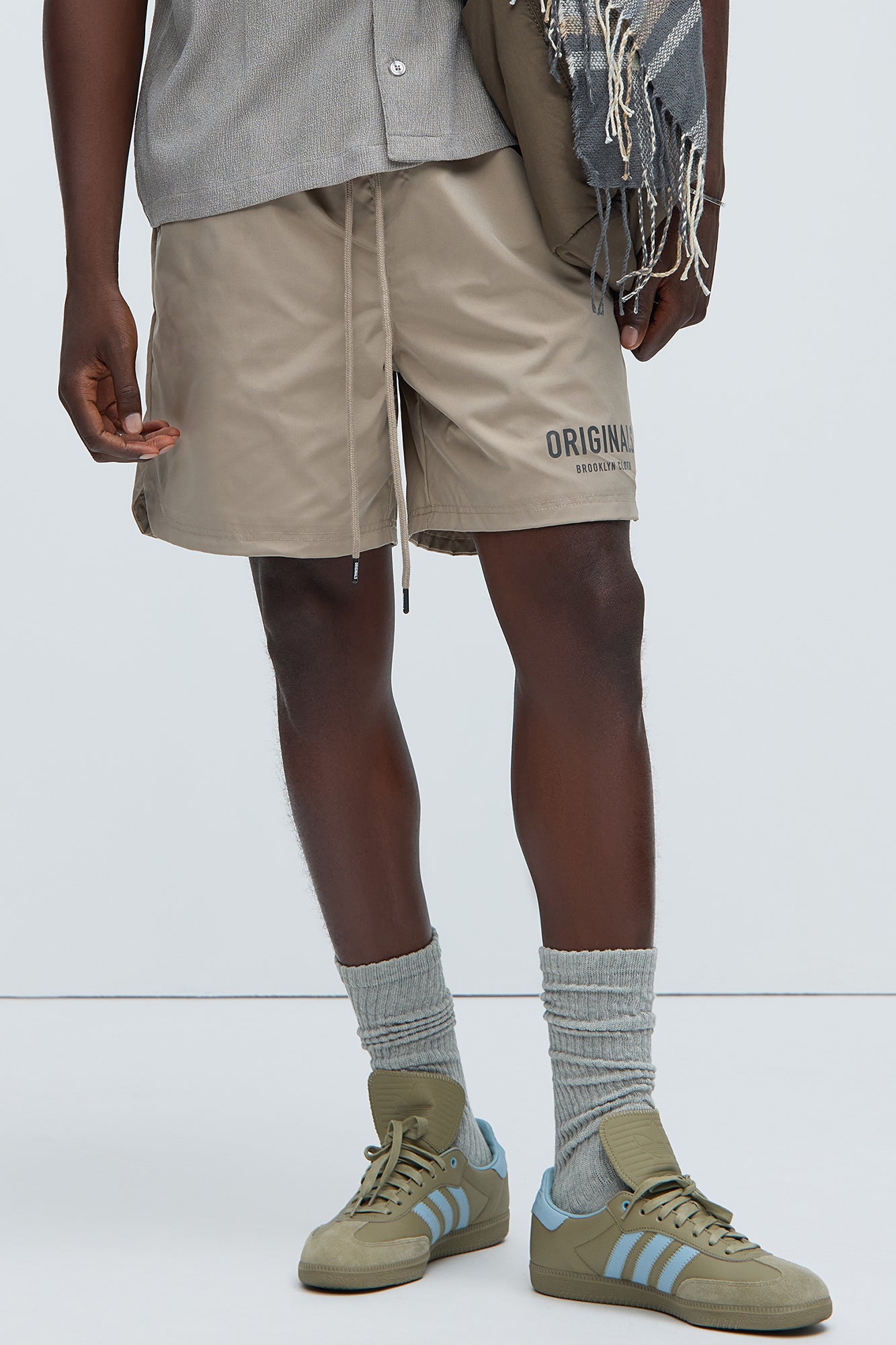 Originals Nylon Warm Up Shorts - Stone