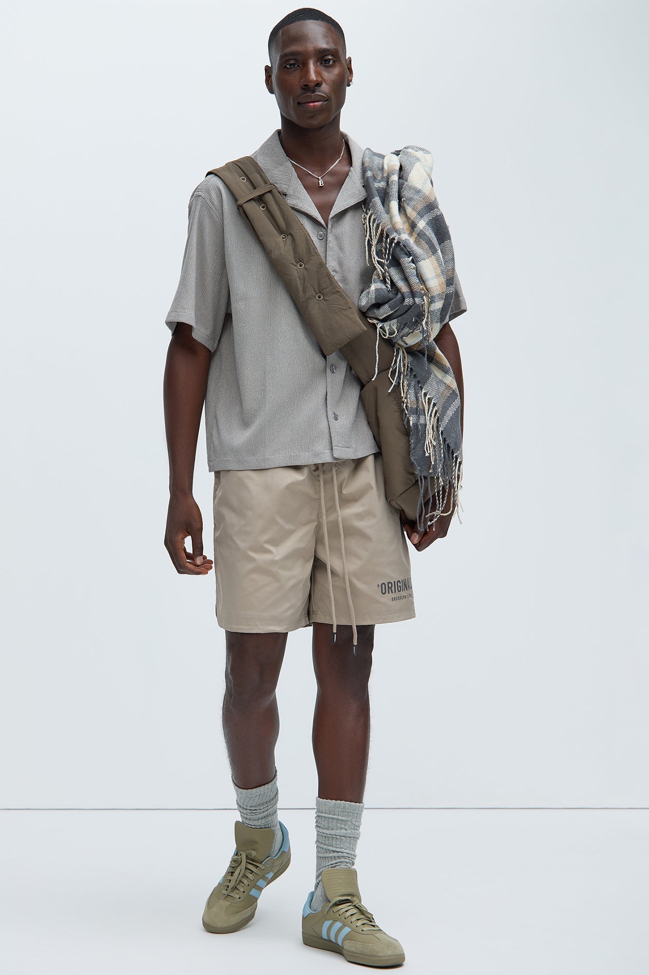 Originals Nylon Warm Up Shorts - Stone
