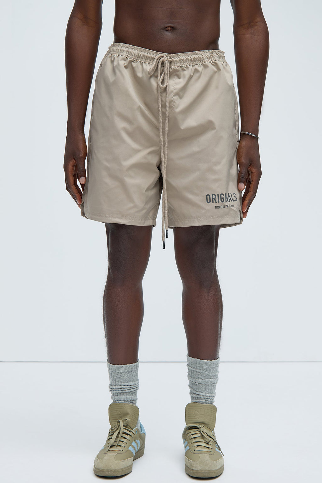 Originals Nylon Warm Up Shorts - Stone