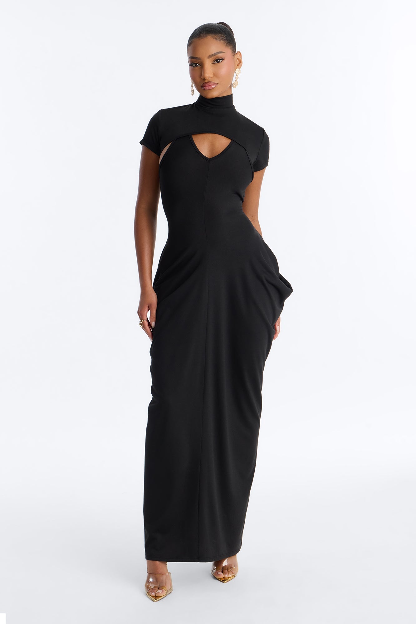 Daria Maxi Dress Set - Black