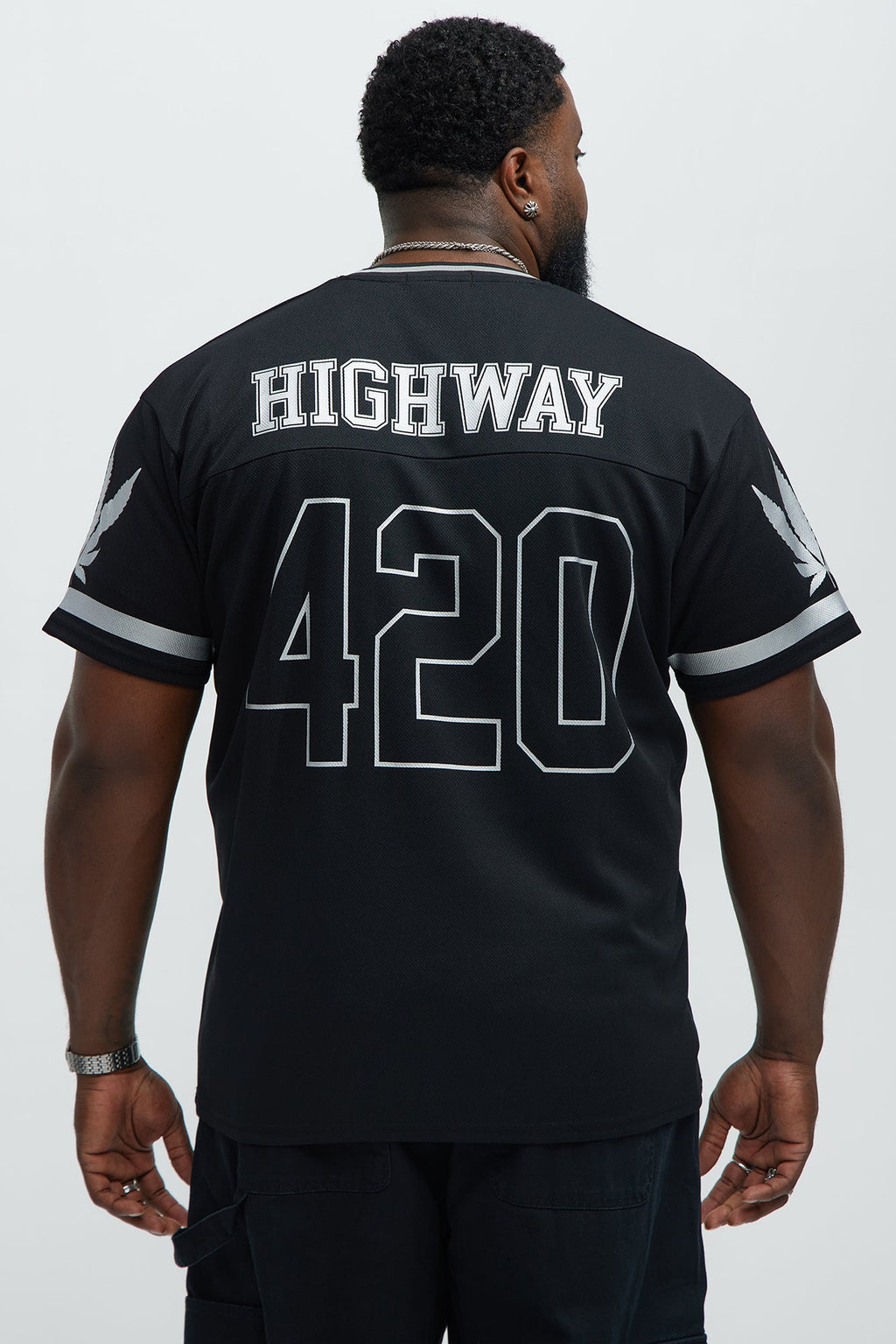 420 Mesh Football Jersey - Black