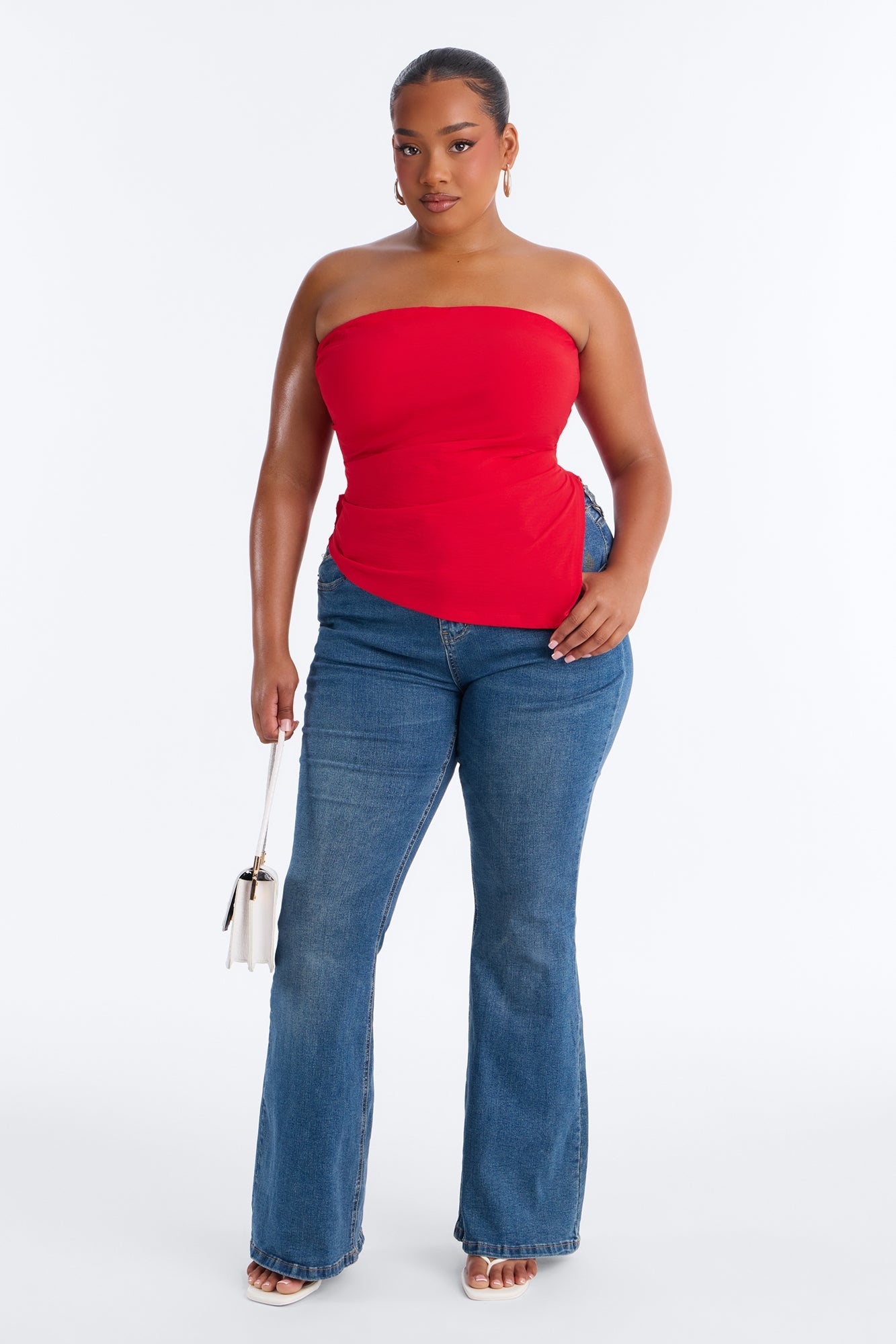 Valerie Asymmetrical Top - Red