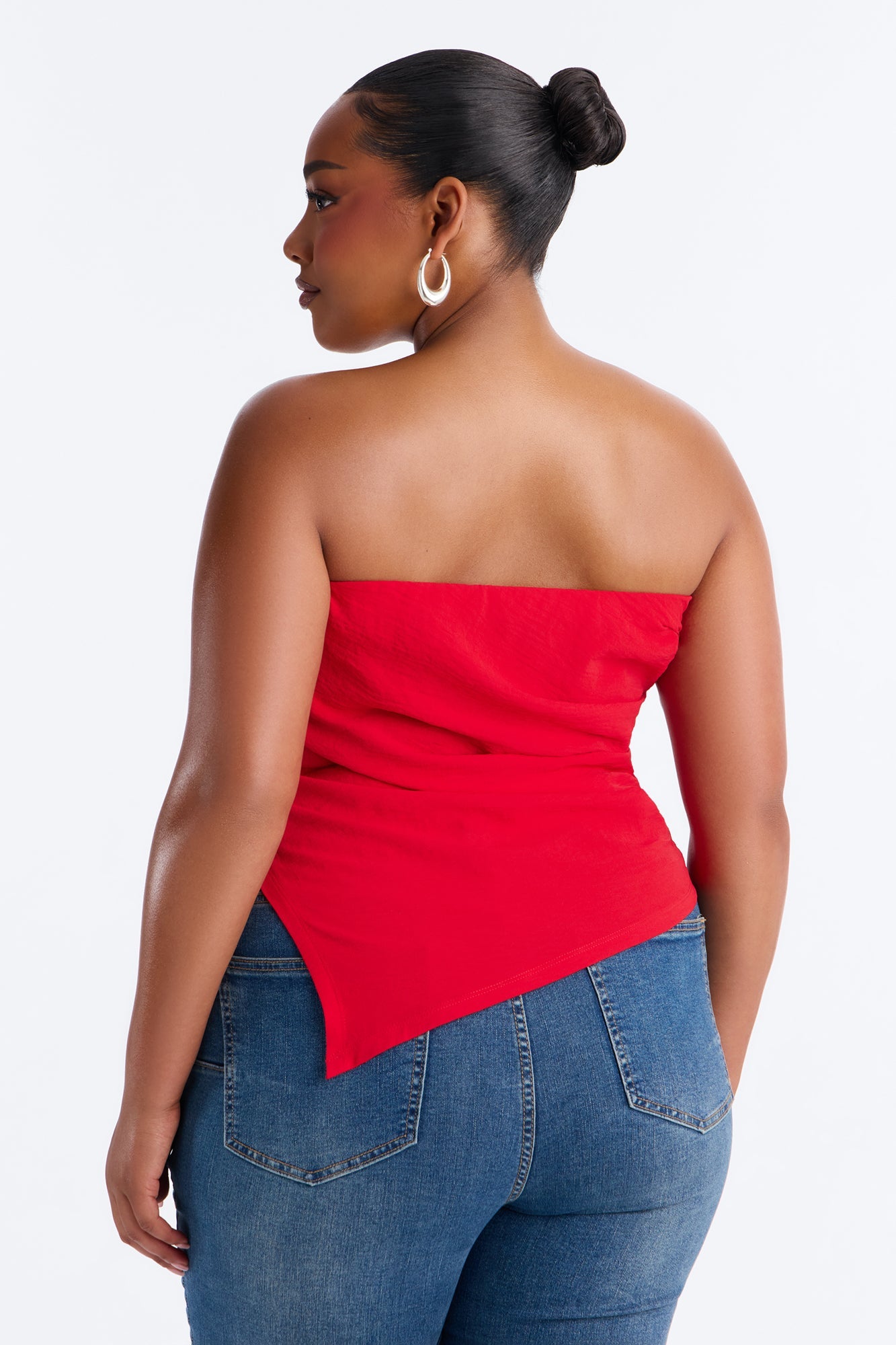 Valerie Asymmetrical Top - Red
