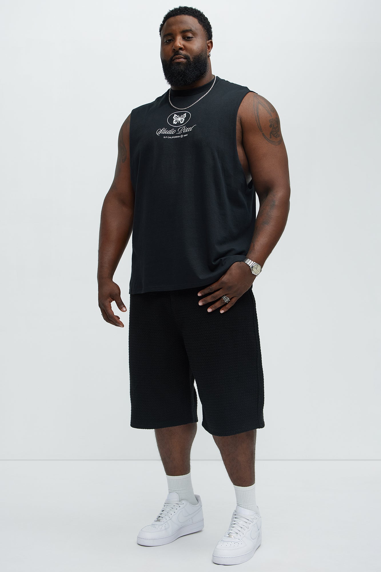 Studio Pixel Muscle Tee - Black