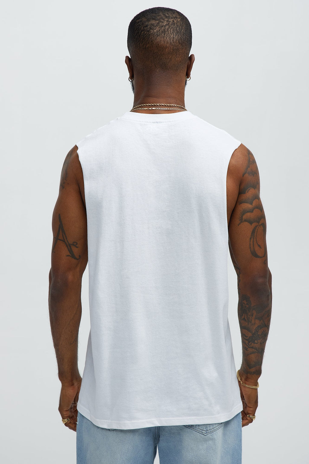 Vibe Happy Hour Muscle Tee - White