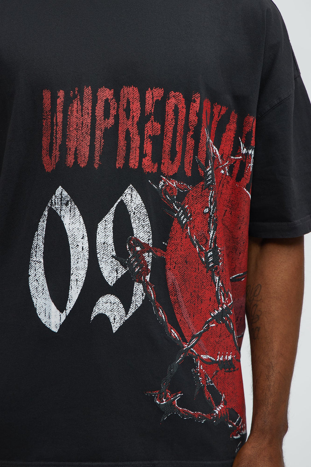 Unpredictable No Time Oversized Short Sleeve Tee - Black Wash
