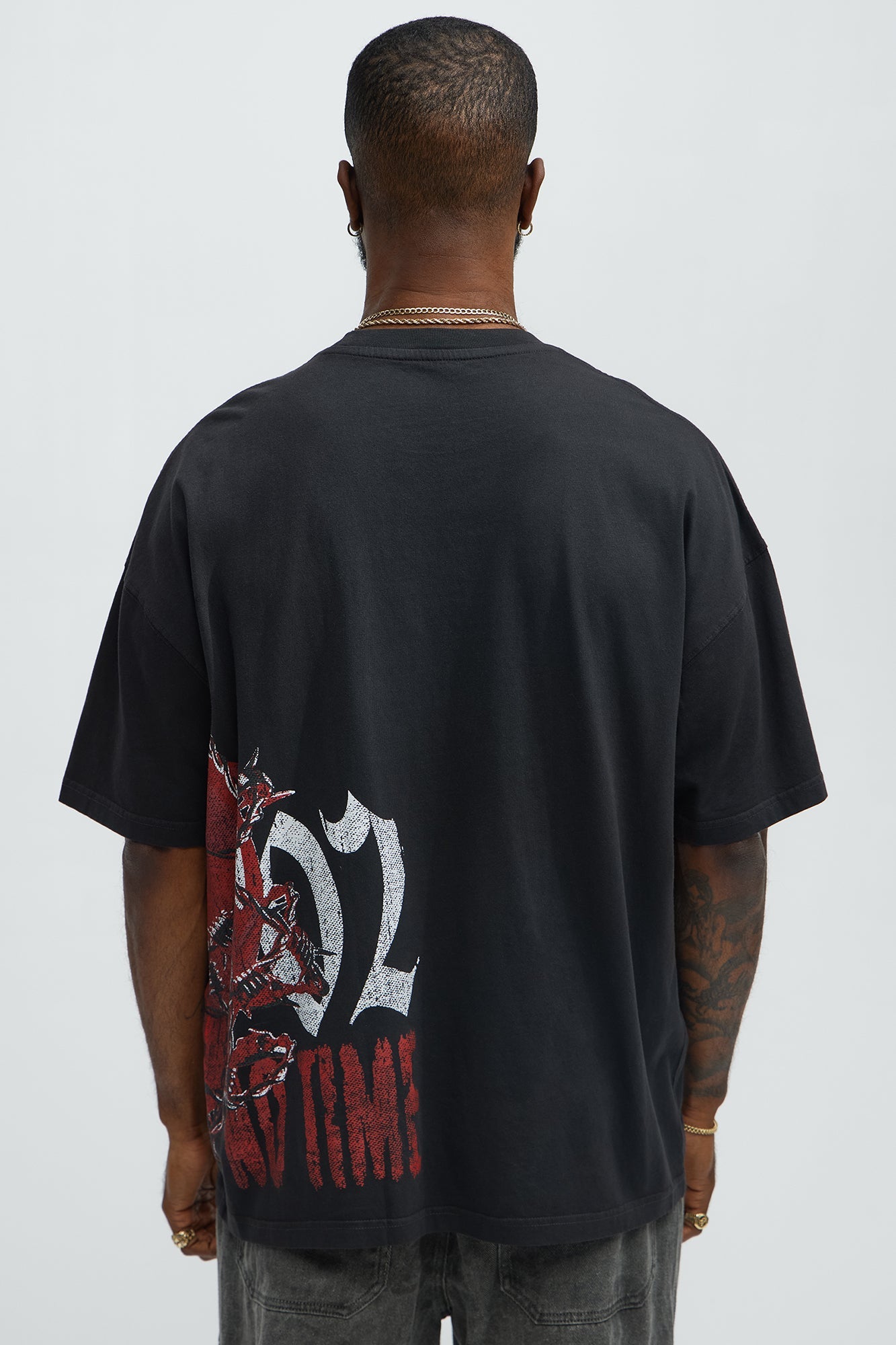 Unpredictable No Time Oversized Short Sleeve Tee - Black Wash