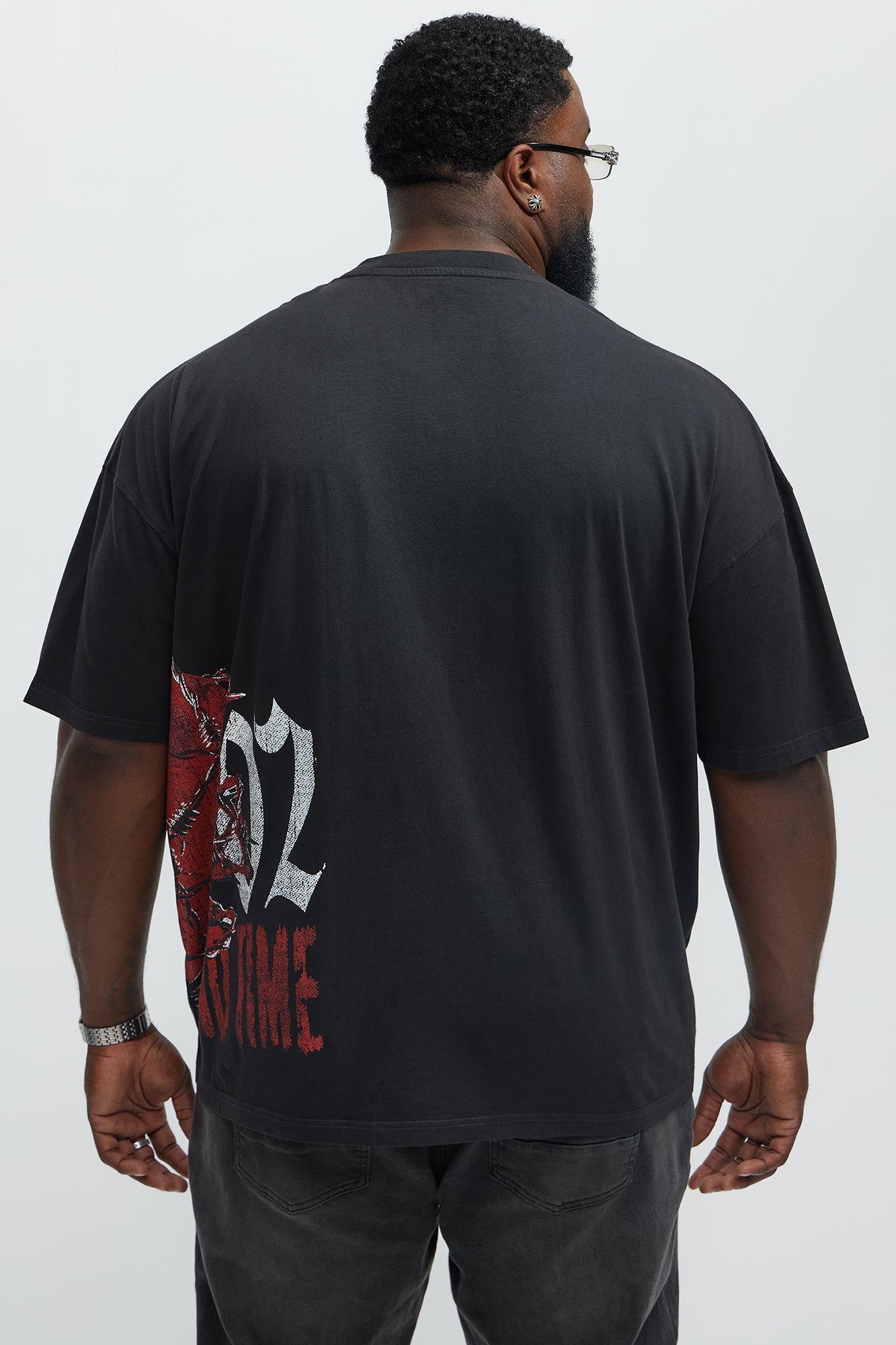 Unpredictable No Time Oversized Short Sleeve Tee - Black Wash