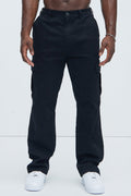 Kyle Straight Cargo Pants - Black