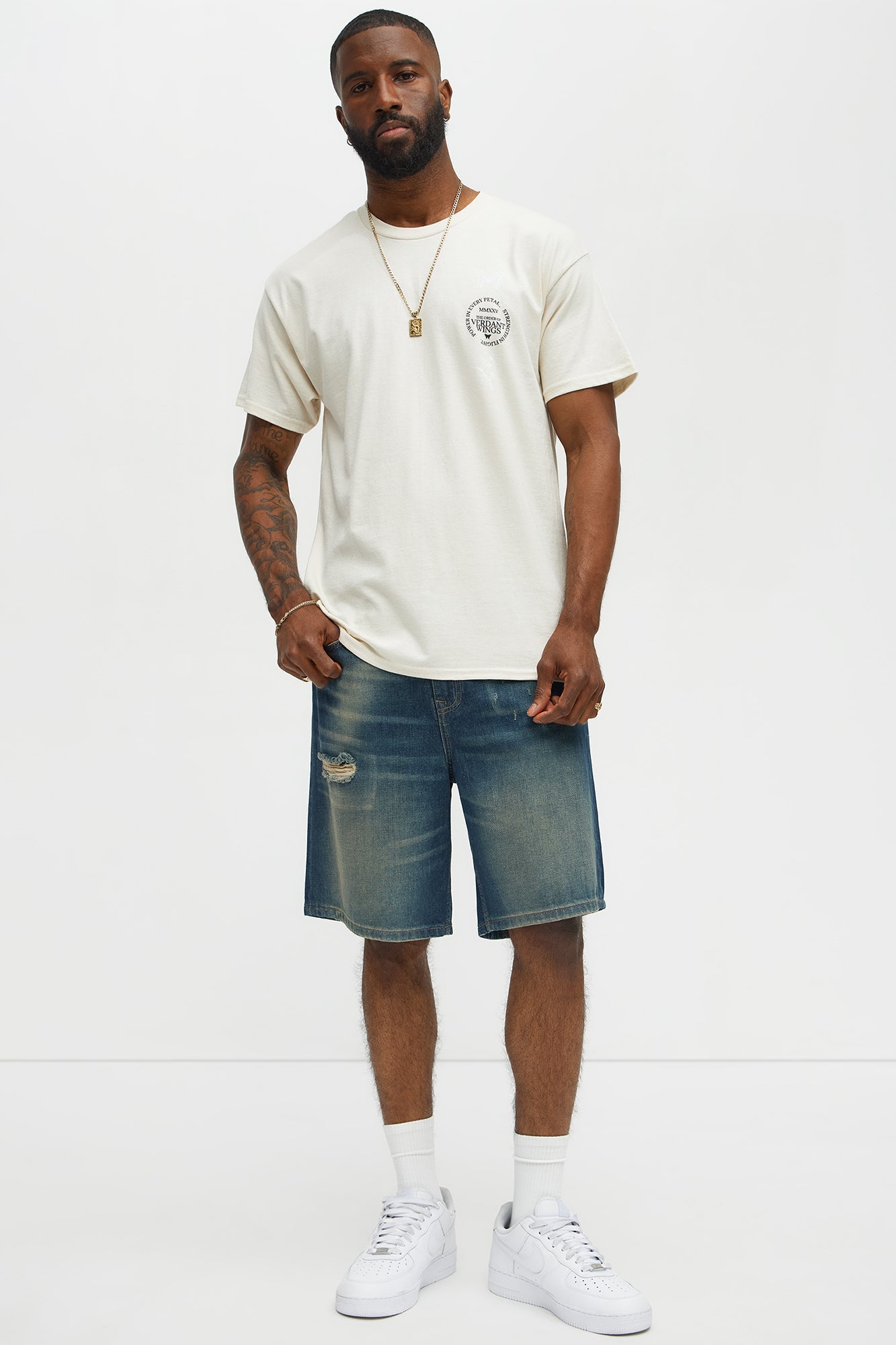 Don't Hate Relaxed Denim Shorts - Dark Wash