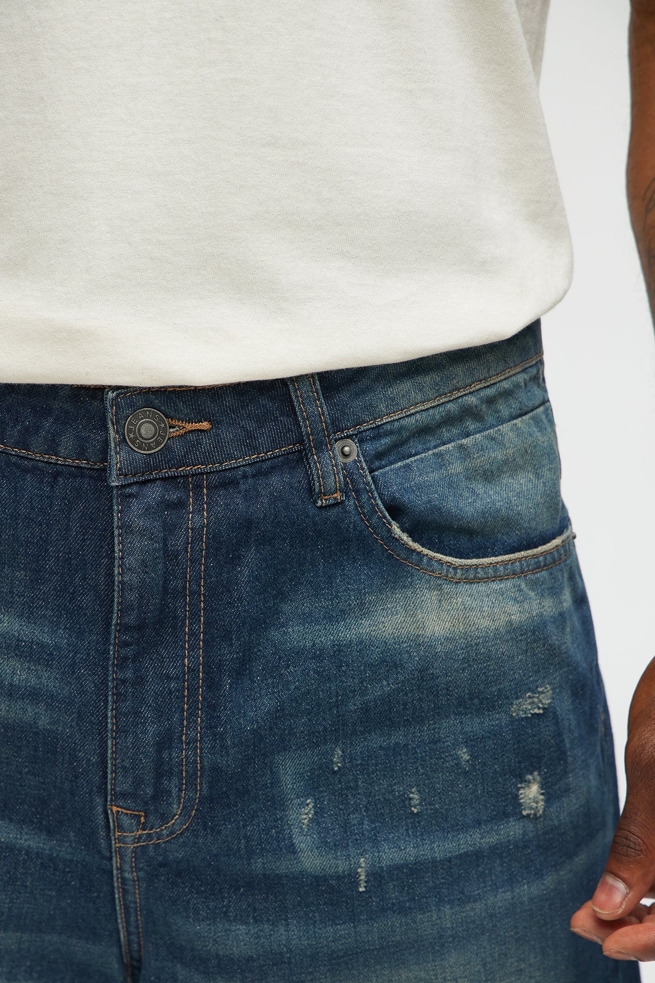 Don't Hate Relaxed Denim Shorts - Dark Wash
