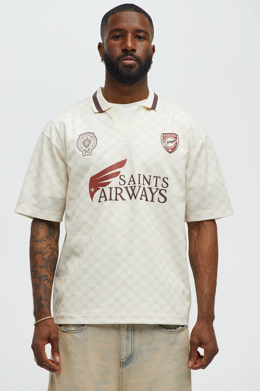 Saints Johnny Collar Soccer Jersey - Ivory