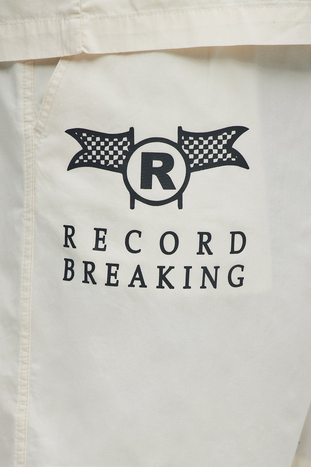 Racing Club Relaxed Drawstring Shorts - Cream