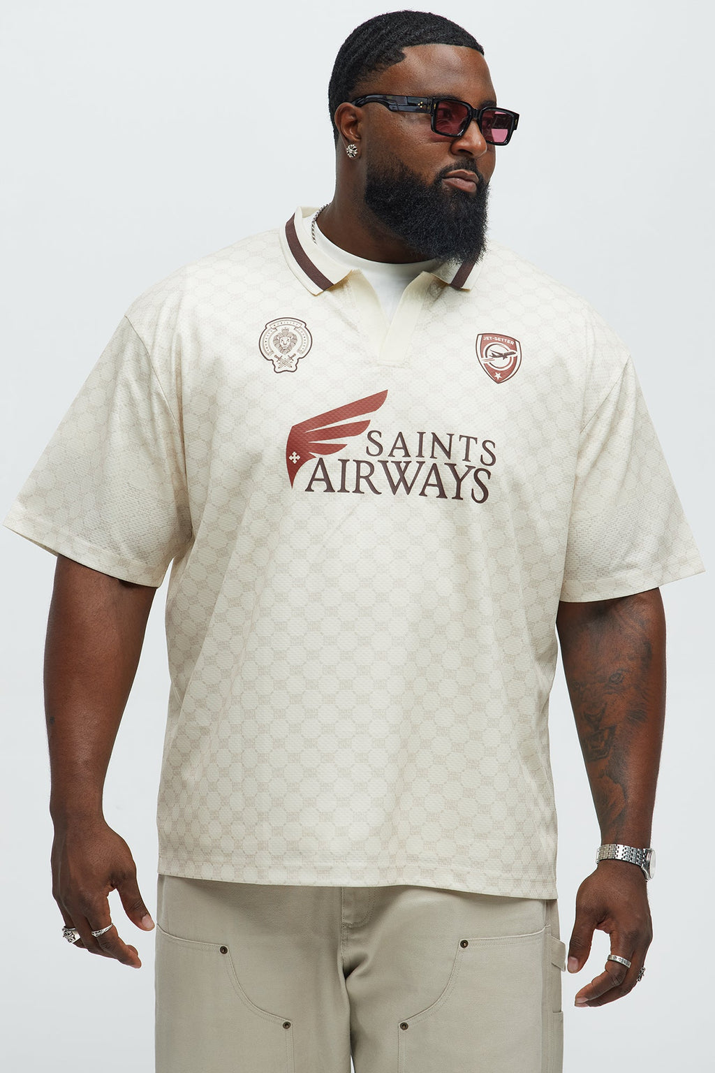 Saints Johnny Collar Soccer Jersey - Ivory
