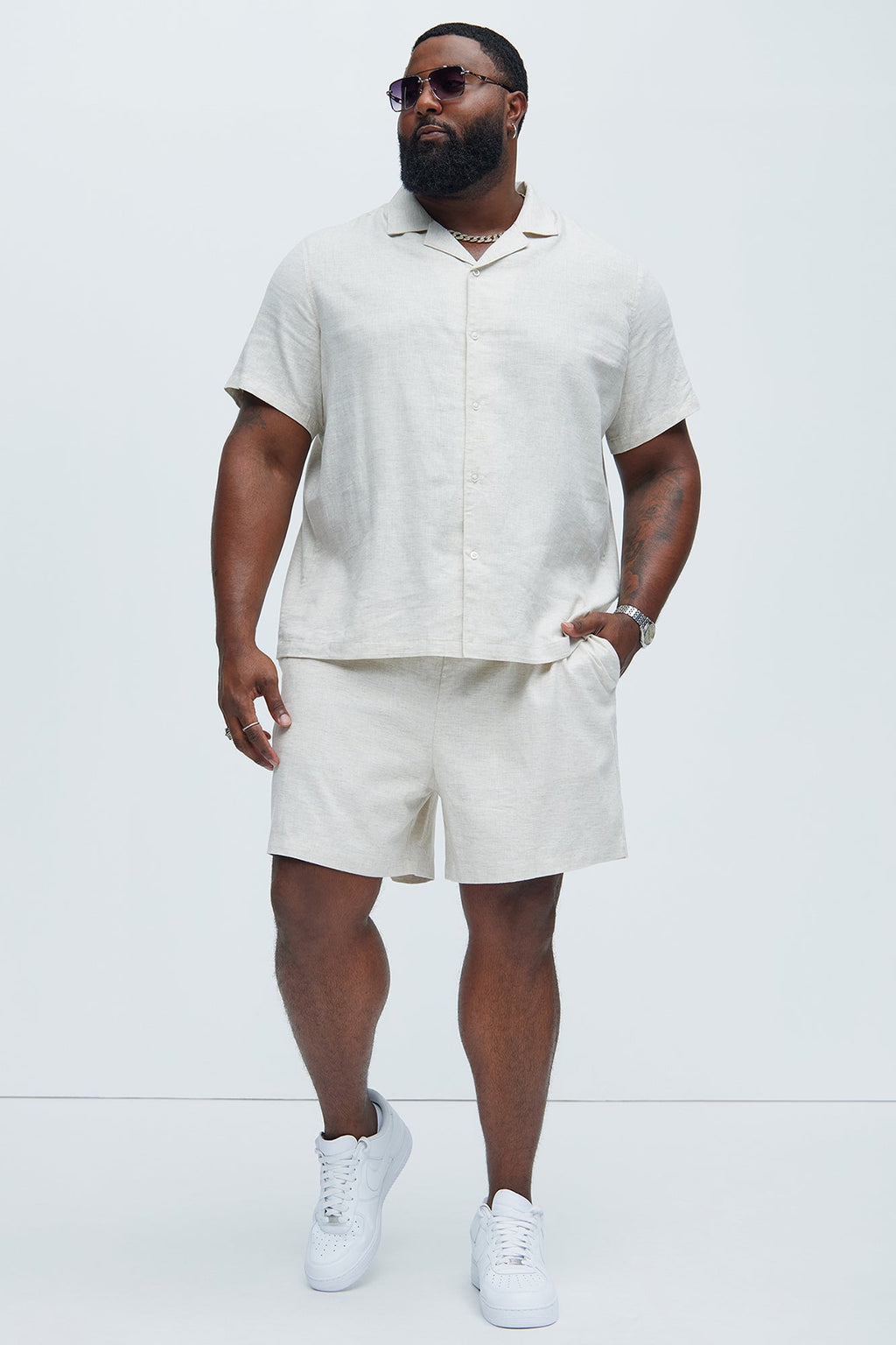 Bahamas Linen Shorts - Oatmeal
