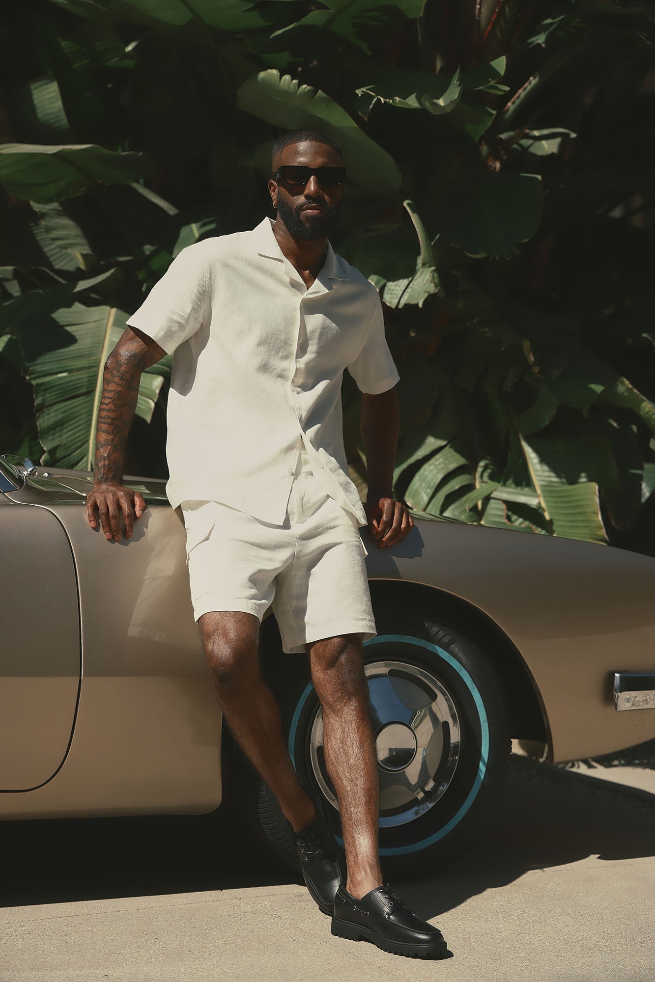 Bahamas Linen Cargo Shorts - White