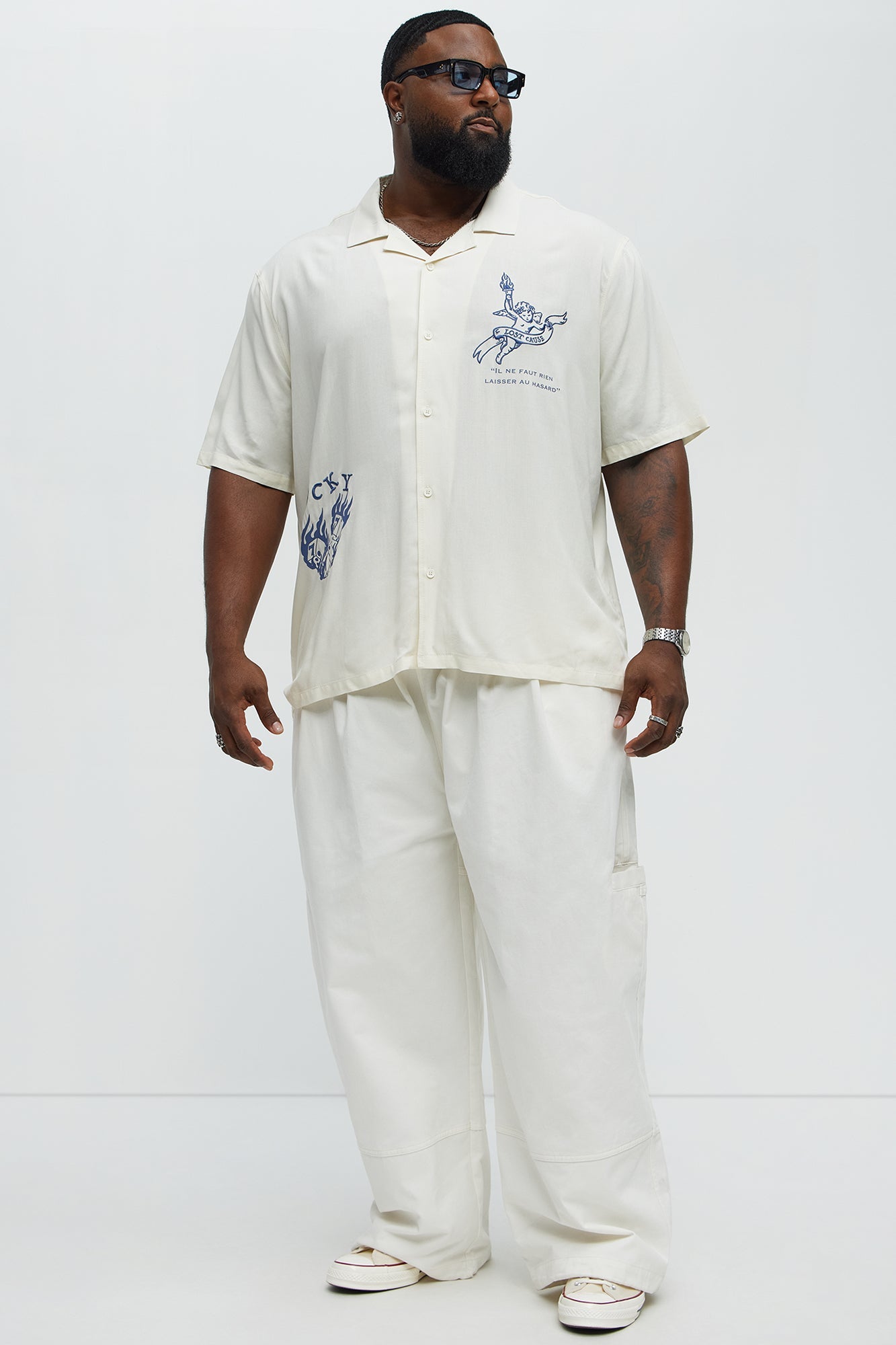 Baggy Damn Right Pants - Off White