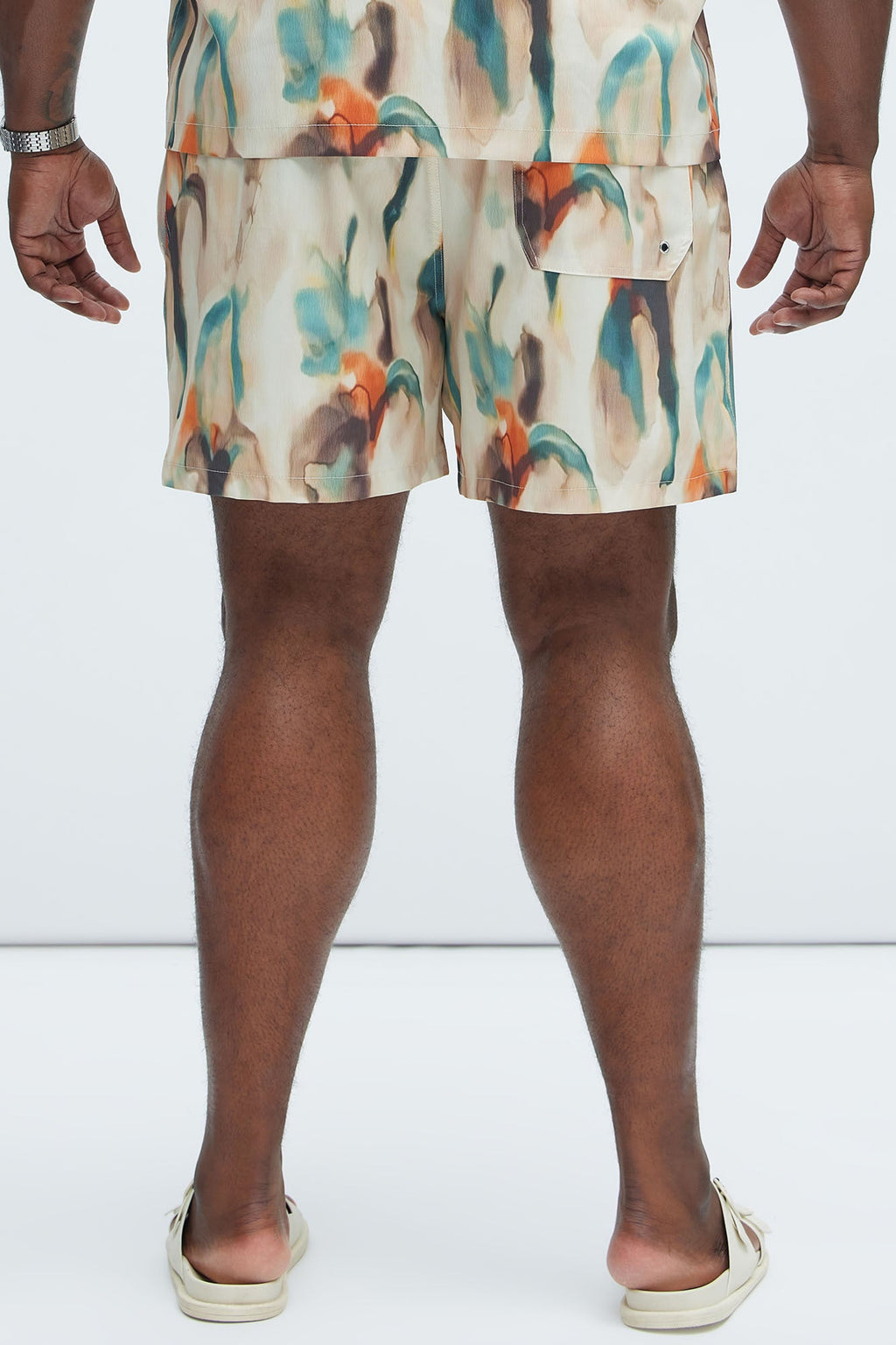 Capen Watercolor Swim Mid Trunk - Multi Color
