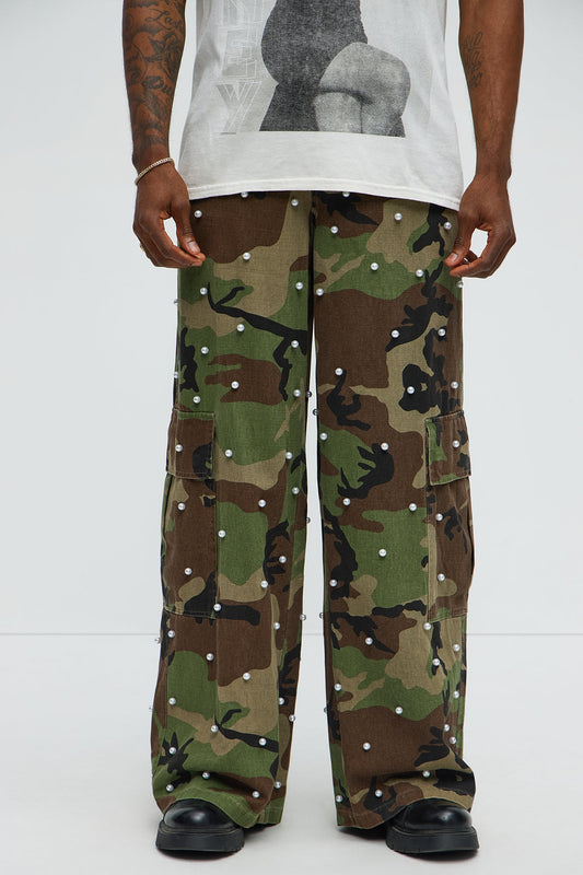 Pearl Wildin Camo Cargo Baggy Pants - Camouflage