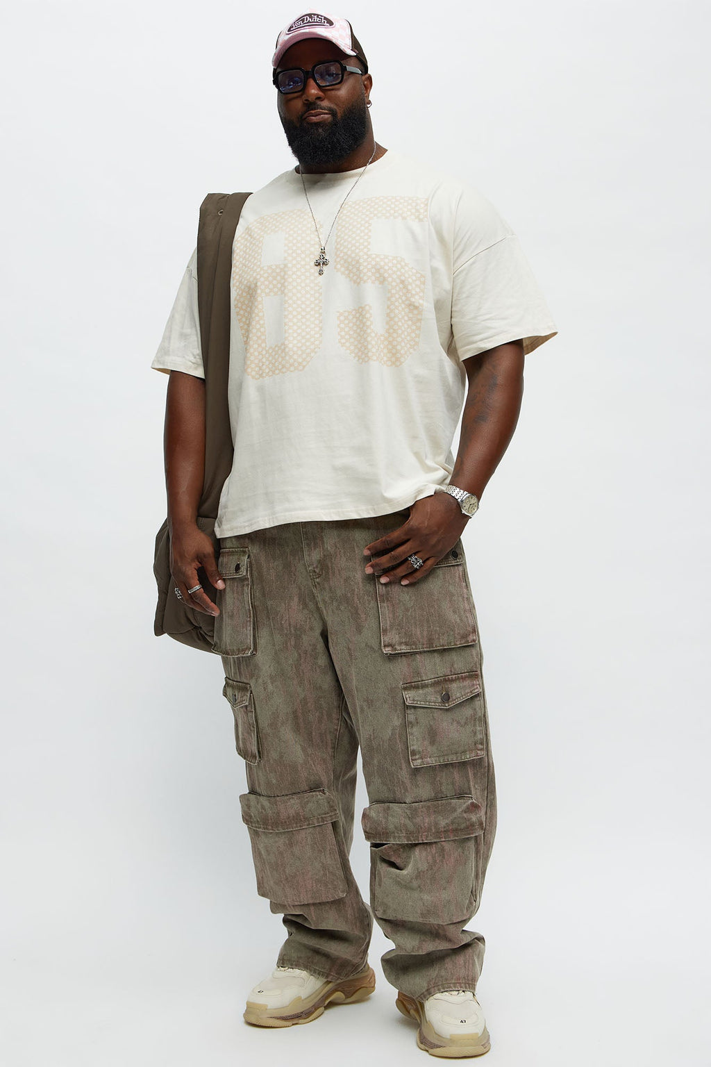 Run It By Baggy Cargo Jeans - Brown