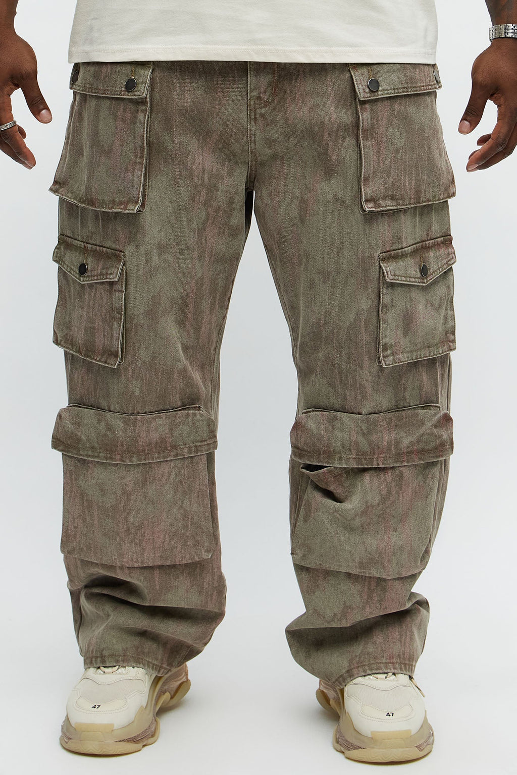 Run It By Baggy Cargo Jeans - Brown