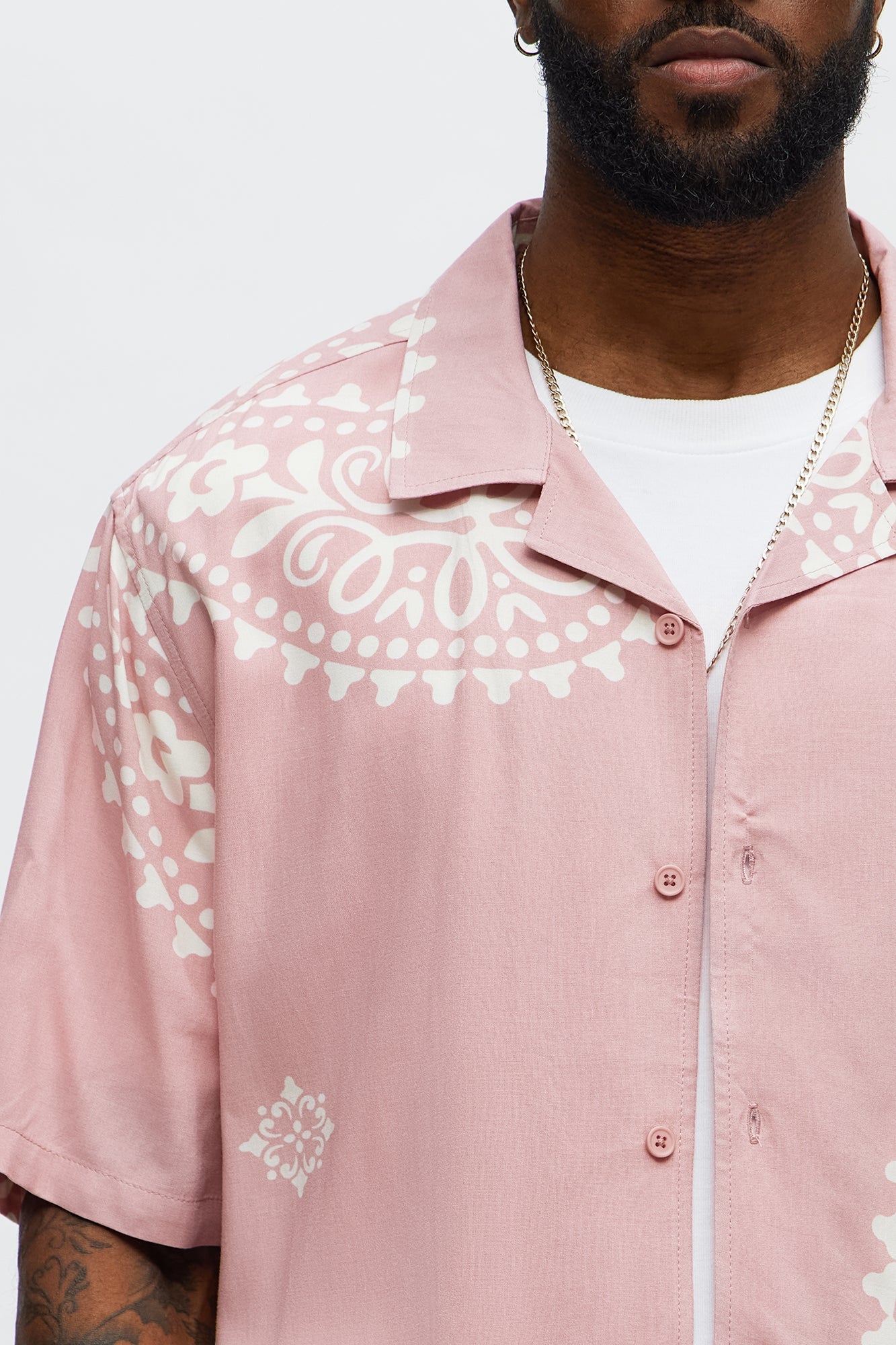 Paisley Rayon Shirt - Pink