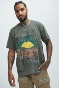 No Regrets Short Sleeve Tee - Olive
