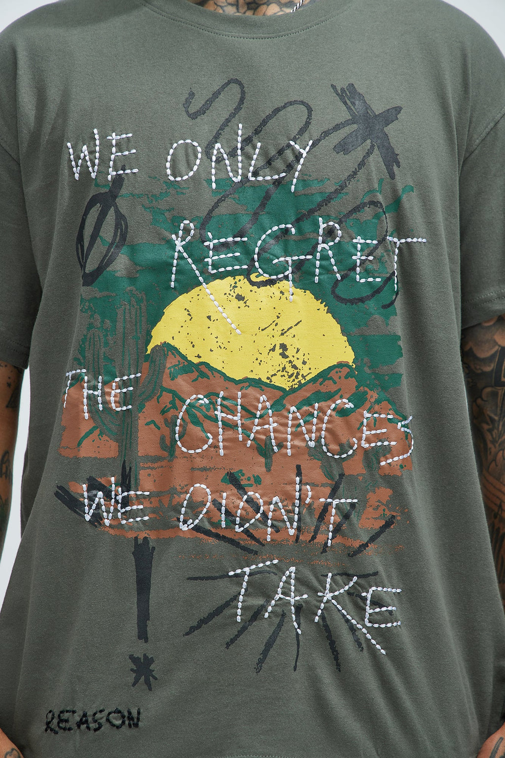 No Regrets Short Sleeve Tee - Olive