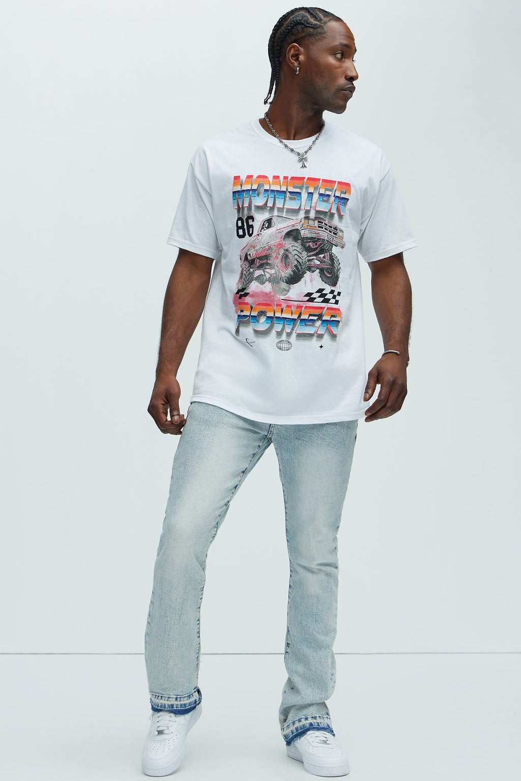 Cornell Stacked Skinny Flare Jeans - Bleach Blue Wash