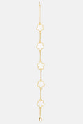 Iced Multi Clover Bracelet - White