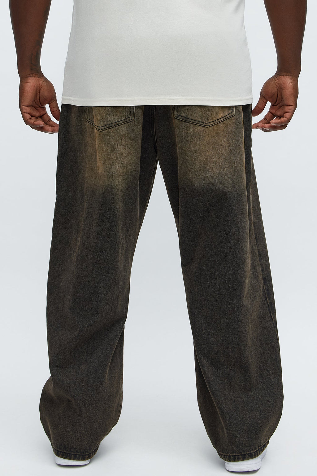 Baggy Dark Wave Jeans - Black Wash