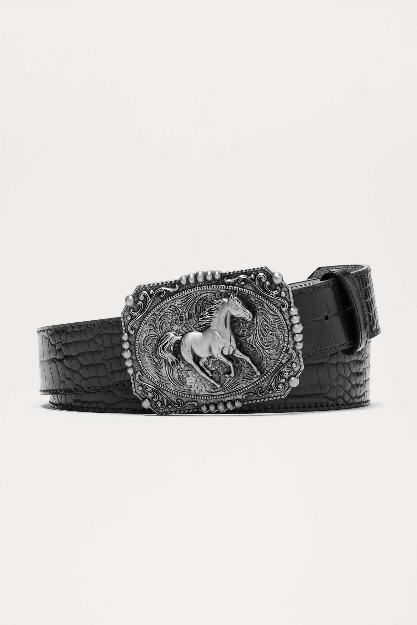 Buckle Up Western Belt - Black
