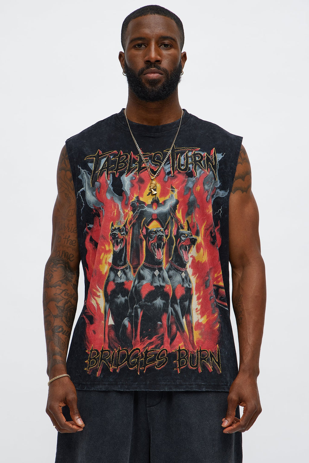 Bridges Burn Muscle Tee - Black