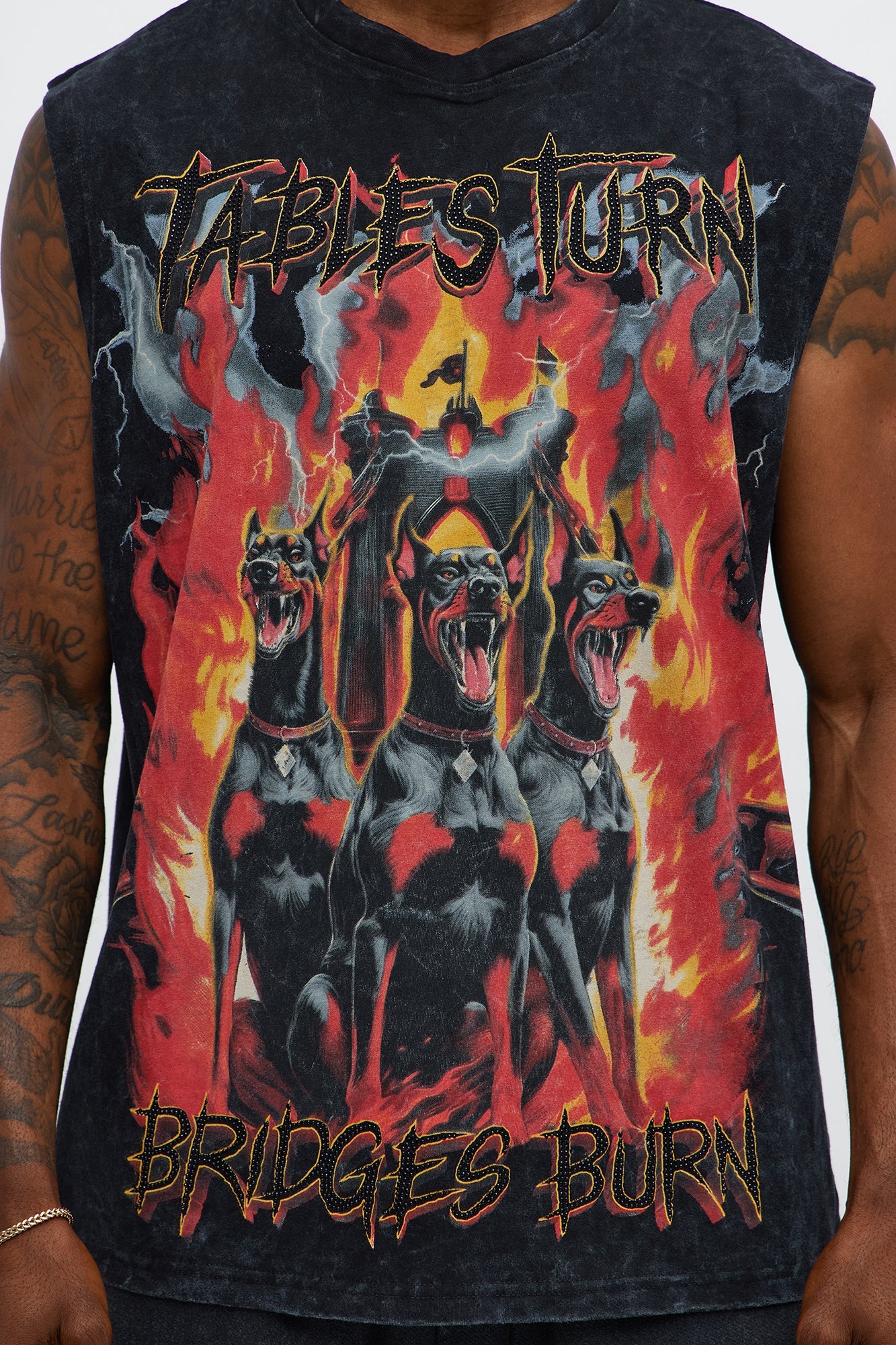Bridges Burn Muscle Tee - Black