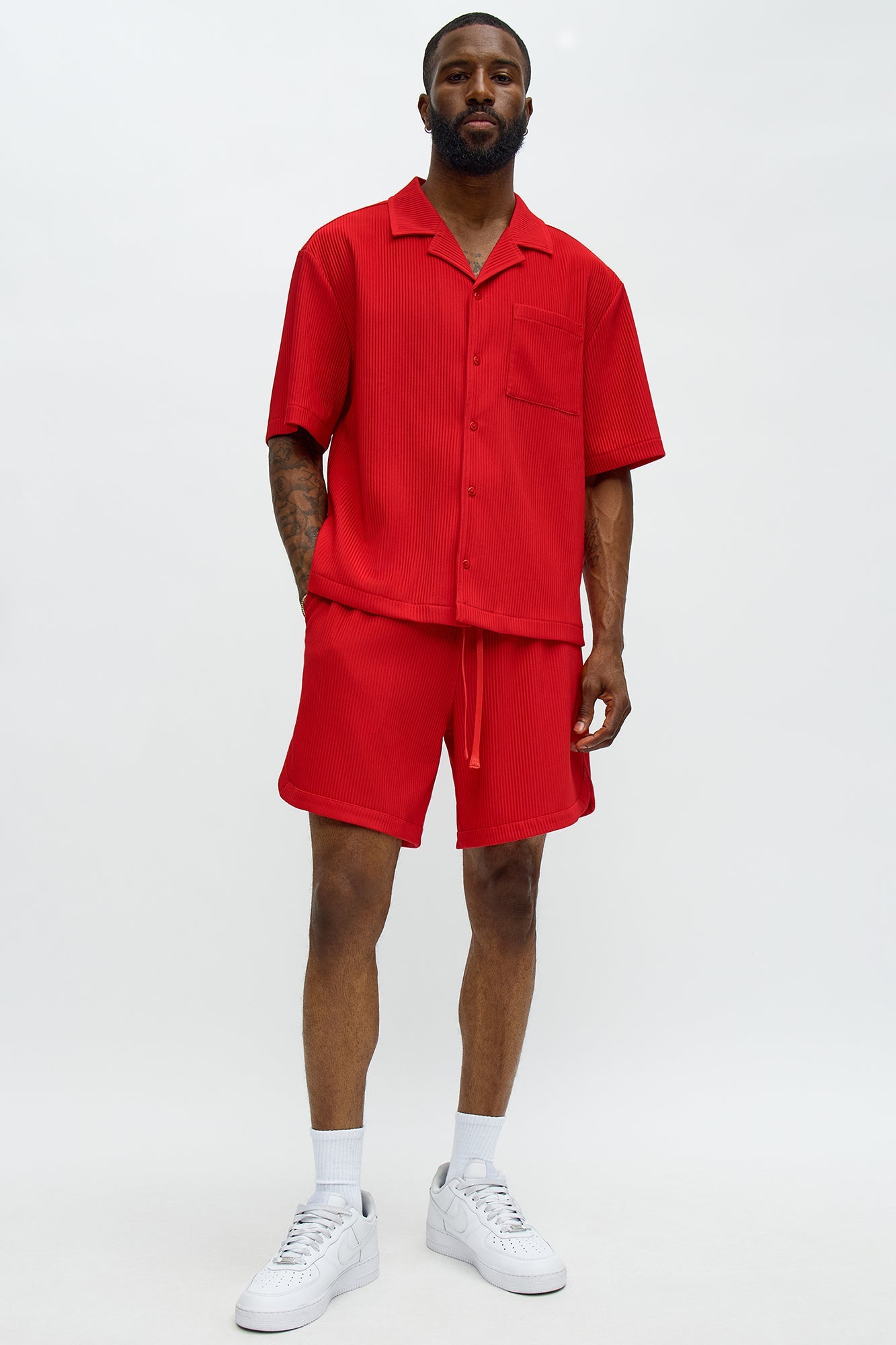 Show Up Basketball Short - Red