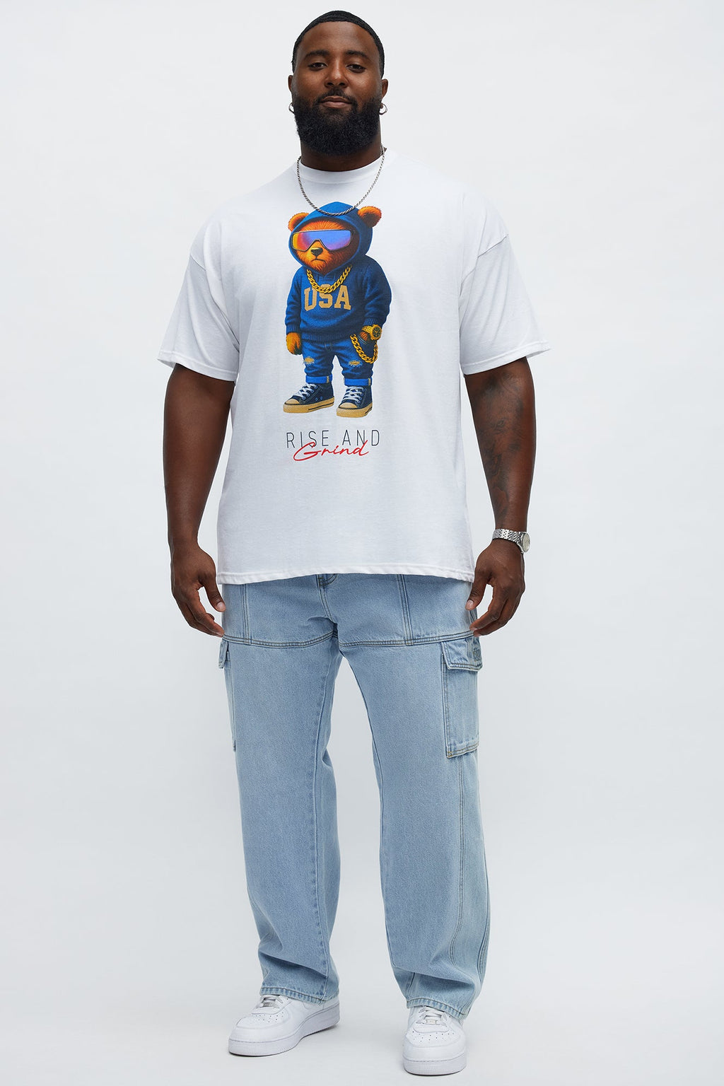 Rise And Grind Life Short Sleeve Tee - White