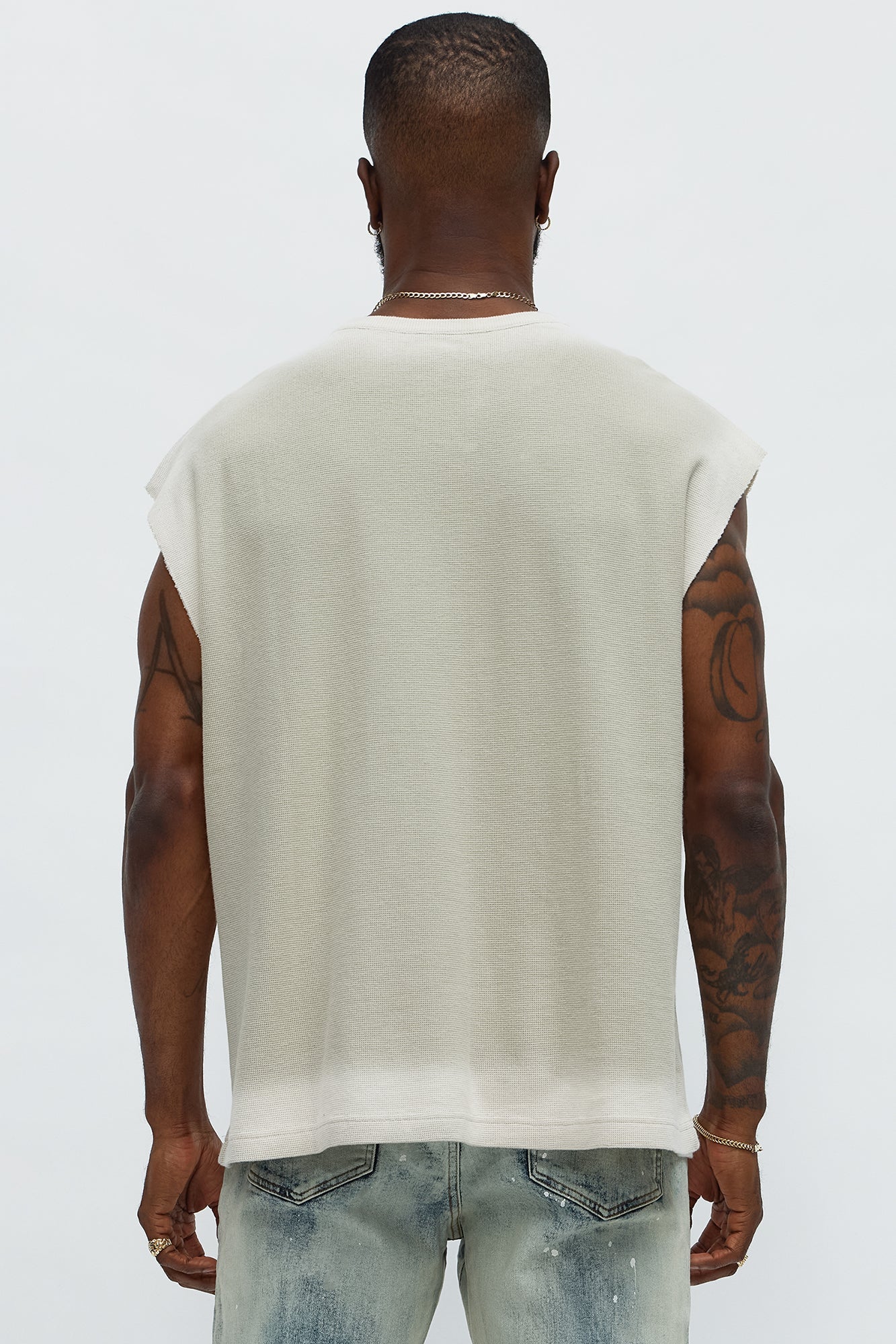 Relaxed Washed Muscle Tank - Grey