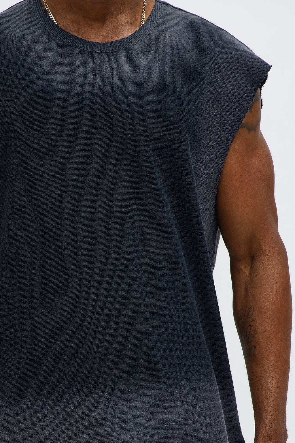 Relaxed Washed Muscle Tank - Gold/Black